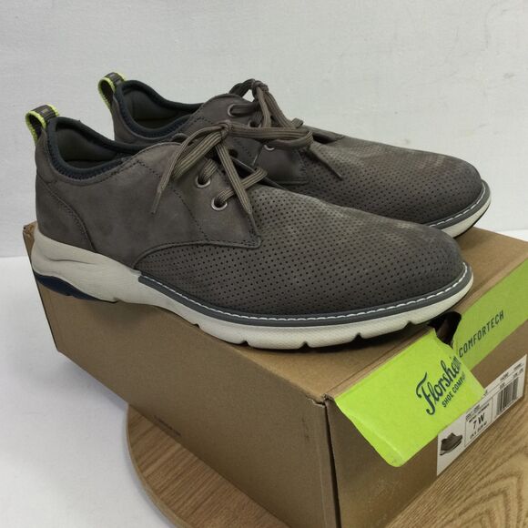 Florsheim Mens Frenzi Perf Toe Oxford Shoes Comfortech Gray/Gris Size 7W NWB main image 10